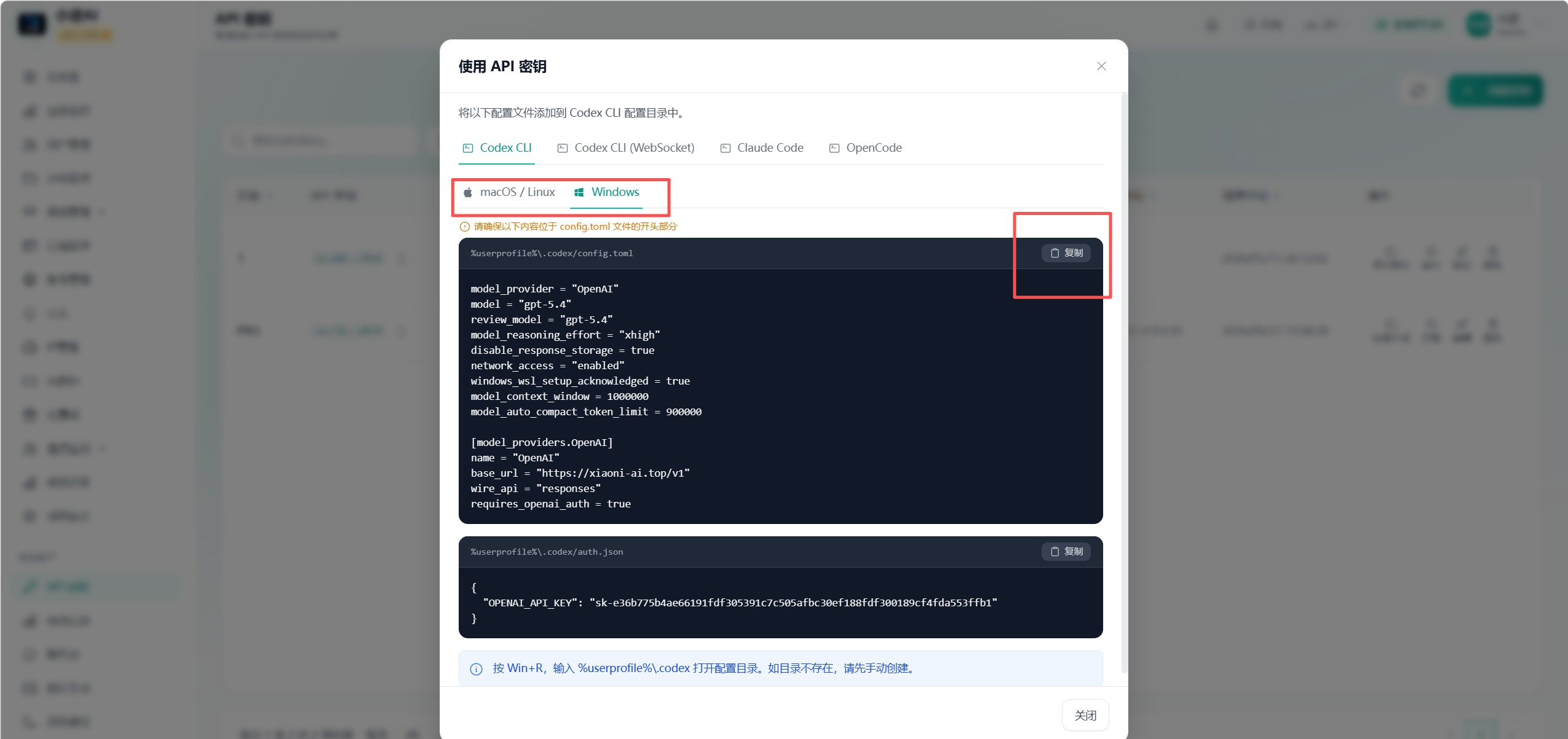 cc-switch 填写 API Key